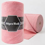 50pcs/Roll Microfiber Tear-Towel Roll, Reusable Cleaning Rag,Multi-Purpose Dishwashing Towels For Tableware Double