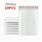 10/50Pcs Bubble Mailers White Poly Bubble Mailer Self Seal Padded Gift Bag Packaging Envelope Bags Book Shipping Package Bag