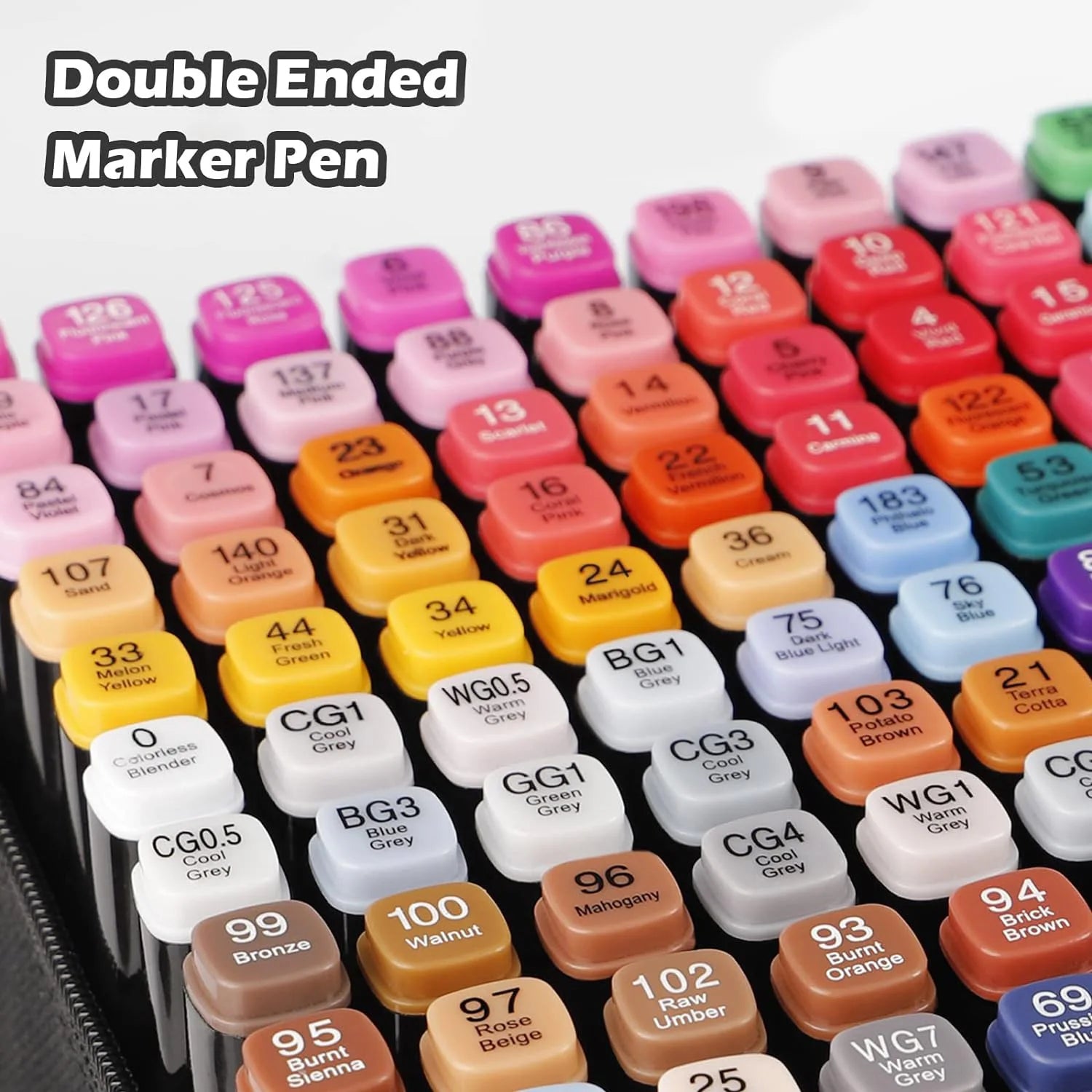 24-262 Colors Alcohol Drawing Markers Dual Tip Permanent Art Sketch Markers for Illustration School Supplied
