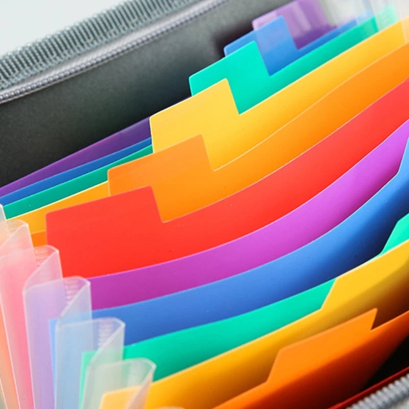 Small Expandable File Folder Zippered Accordion Folder 13 Pocket Receipt Coupon Organiser for Receipts, Coupons and Tickets