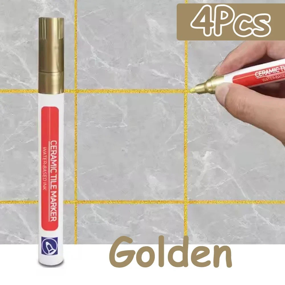10 Colors 1/2/4/10Pcs Floor Tile Marker Pen Wall Grout Pen Waterproof for Ceramic Kitchen Bathroom Seam Paint Gap Repair Tools