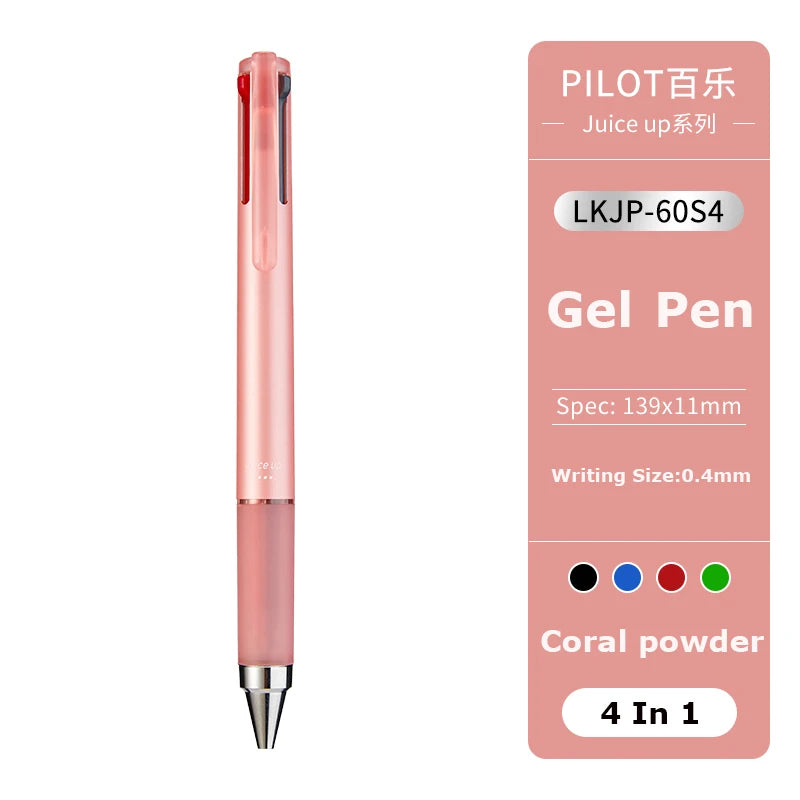 Japan Pilot Modular Pen Juice Up 3/4 Color 0.4mm Ultra-fine Gel Pens, Water-base Smooth Writing Versatile Stationery Aacsesories