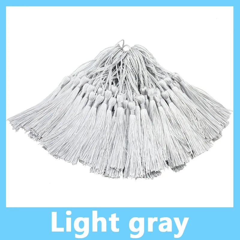 100pcs/Pack 13cm Tassel Silk Fringe Silky Floss Bookmark Tassels Mini Tassels for DIY Craft Jewelry Making Souvenir Bookmarks