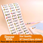 210pcs Custom Waterproof Name Tag Sticker Kawaii Stationery Stickers Decals Personalized First Name Label for Children School