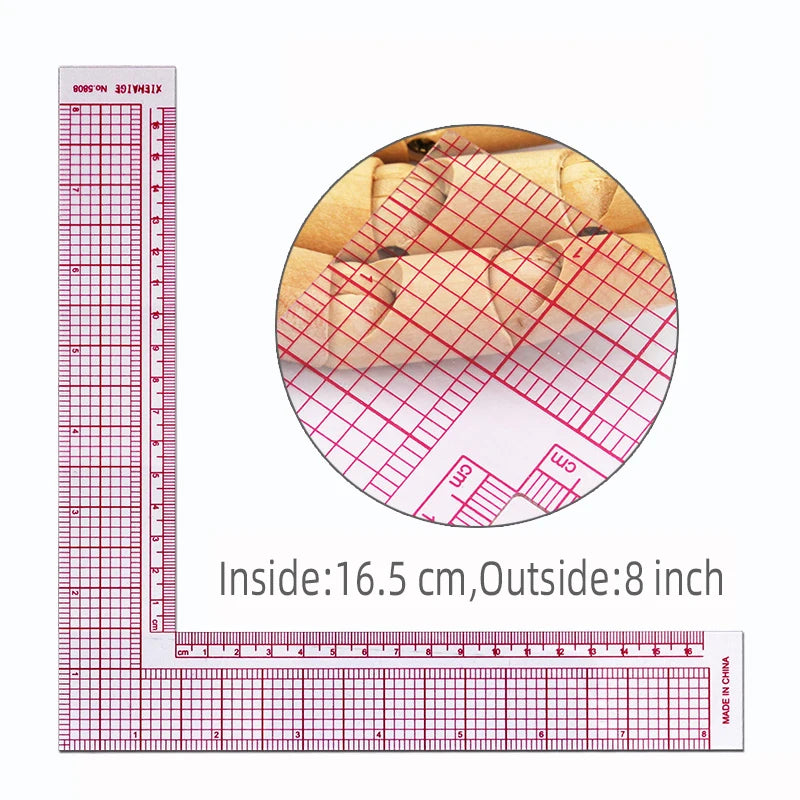 L-type ruler drawing supplies quilting ruler right-angle sewing accessories patchwork tools clothing cutting technology ruler