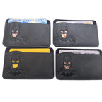 Personalized Leather ID Card Holder Superhero Mask Design Perfect Gift Travel Wallet ID Cover Trendy Youth