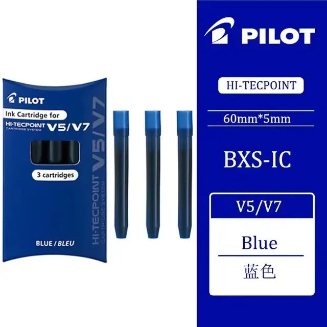 Japan Pilot V5/V7 Gel Pen Straight Liquid Replaceable Ink Cartridge 0.5/0.7mm for Writing School Stationery Office Accessories