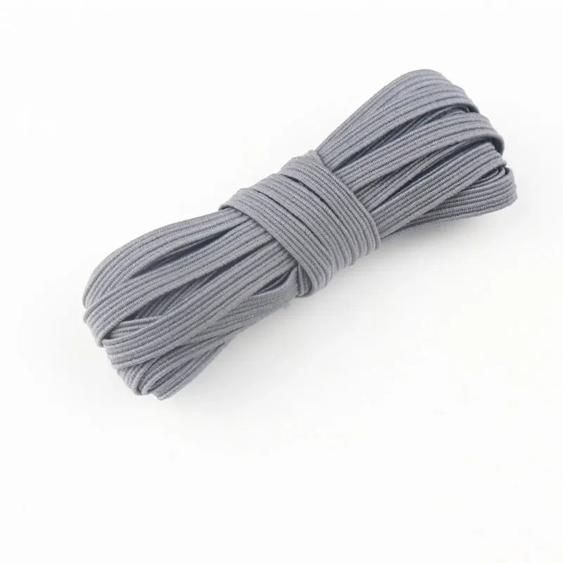 5m 10m 20m 40m 90m Elastic Elastic Band 6mm Color Sewing Household Rubber Band Elastic Band Garment Sewing Accessories