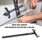 T-Shaped Archery Ruler Stainless Steel Square Bow Ruler Universal Archery Bow Square Bowstring Measurement Tool Bow Accessories