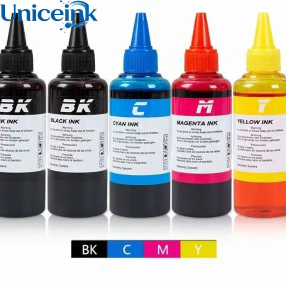 100ml Universal Dye Ink BK C M Y Kit Compatible For HP Canon Epson Brother Deskjet Inkjet Printer Tank Cartridges CISS