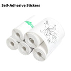 Mini Portabl Printer Inkless Sticker Maker, Free Cut Small Pocket Printer, Portable Thermal Printer for Photo Journal Notes Memo
