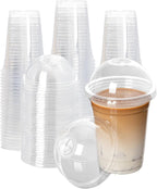 20 Clear Plastic Fruit Cups with Dome Lids PET Disposable Parfait Crystal Cups Suitable for Dessert Ice Cream and Cake Ideal for