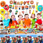 117 Pcs One Piece Party Supplies-One Piece Party Banner Balloons Cake Topper Plates Etc One Piece Birthday Party Decorations