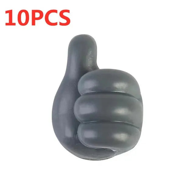 Silicone Thumb Wall Hook Cable Management Wire USB Organizer Clips Wall Hooks Hanger Storage Holder For Kitchen Bathroom Home