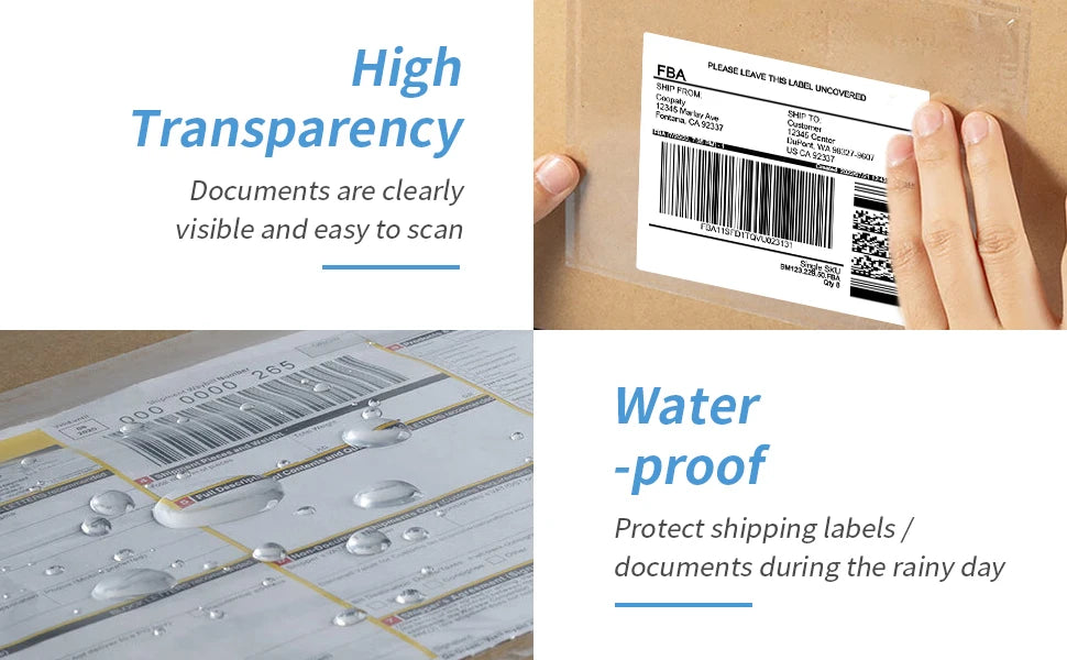 Packing List Pouches Packing Slip Envelope Pouches Clear Self-adhesive Top Loading Packing List 30PCS/Set OPP Packing List Bag