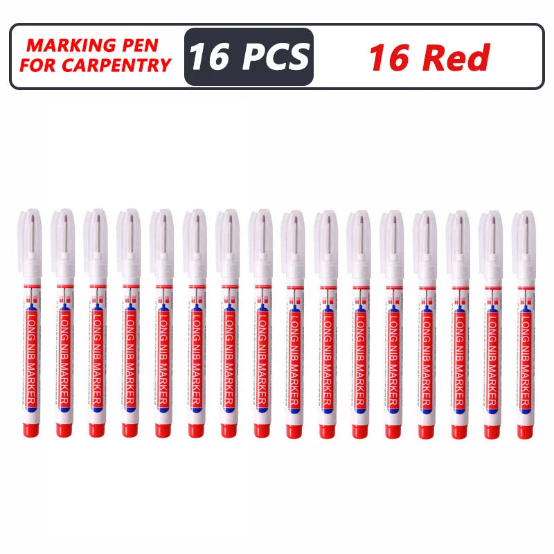 iLMH 4-40Pcs Deep Hole Long Nib Head Marker For Metal Perforating Pen Waterproof Bathroom Woodworking Decor Multi-Purpose Tool