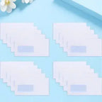50Pcs Peel and Seal Security Envelopes with Left Window for Checks Receipts Cash Budgeting Resume Documents