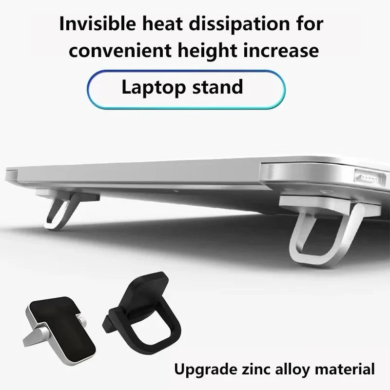 Universal 1 Pair Foldable Laptop Stand Home Invisible Non-slip Notebook Bracket Aluminium Alloy for MacBook HP Dell Lenovo