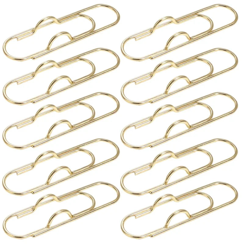 Anti Lost Paper Clip Metal Pen Holder Clips Portable Bookmarks Photo Memo Ticket Fixed Paperclips Office School Stationery