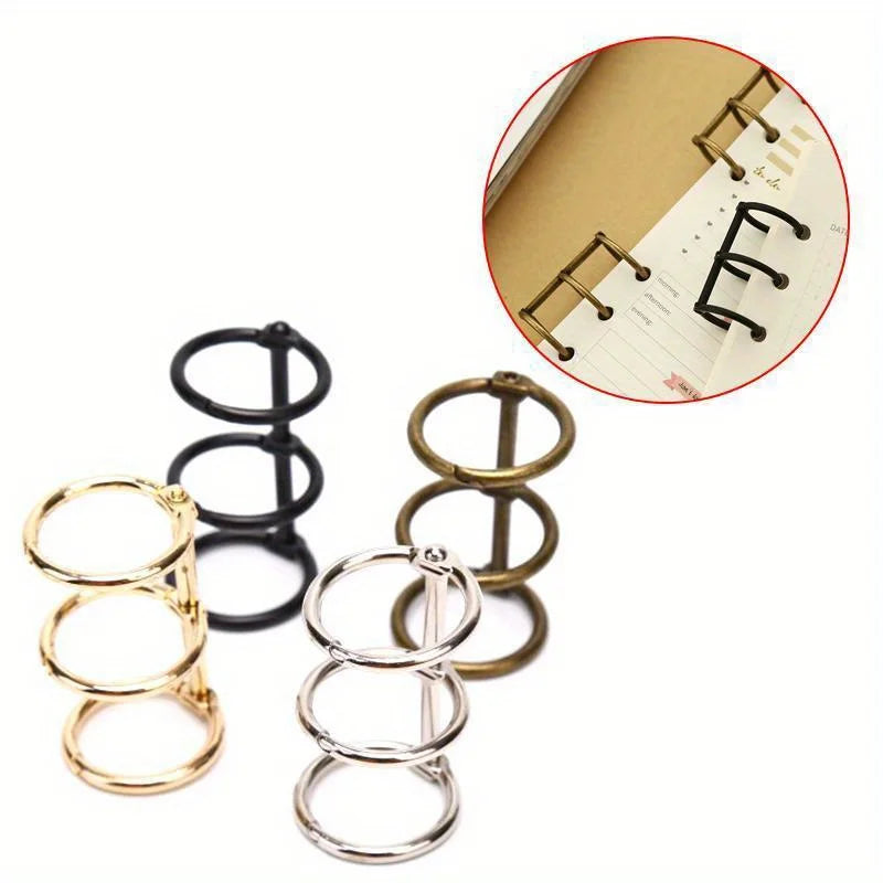 Durable Metal Binder with 3 Rings for Notebooks, Photo Albums, and DIY Projects