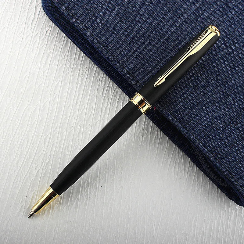 Luxury Metal Rollerball Pen 0.7mm Blue Ink Steel Gold Business Signature Pens for School Office Writing Supplies Stationery