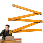Wooden Foldable Ruler Folding 1 Meter Stick Wood Metric Scale Carpenters Ruler For School Drawing Tools School Supply Teacher
