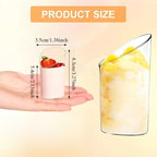 20/40PCS Disposable Dessert Cup Plastic Cup Tilted Circular Tasting Sample Birthday Wedding Appetizer Afternoon Tea Party