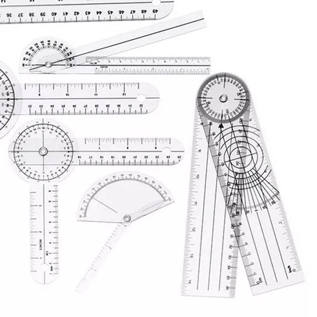 Protractor Goniometer  Goniometer Set PVC Transparent Clear Scale Wear Resistant Angle Ruler for Orthopedics