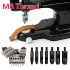 1Pcs M6 Thread Punching Suitable for European Vulcan 3 Round Spacing Cutting Dies LeatherCraft DIY Handmade Stitching Accessory