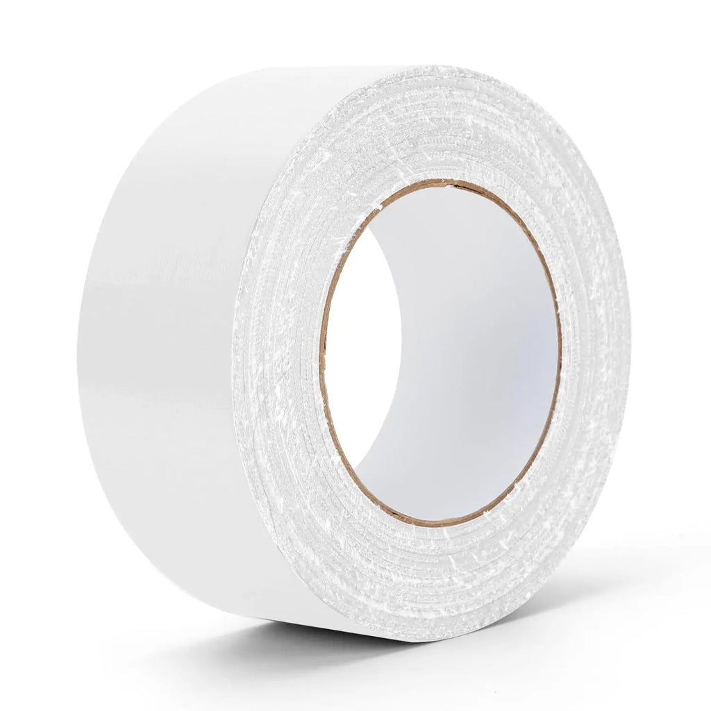 White Duct Tape Heavy Duty Waterproof,No Residue, Easy Tear by Hand for Home Repairs Indoor Outdoor Crafts Packing HVAC