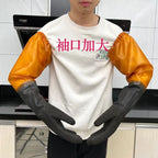 Sandblasting machine hand sleeve thickened wear-resistant rubber latex water and acid and alkali resistant gloves