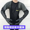 Acid and alkali resistant black lengthened anti-corrosion waterproof industrial latex thickened rubber gloves