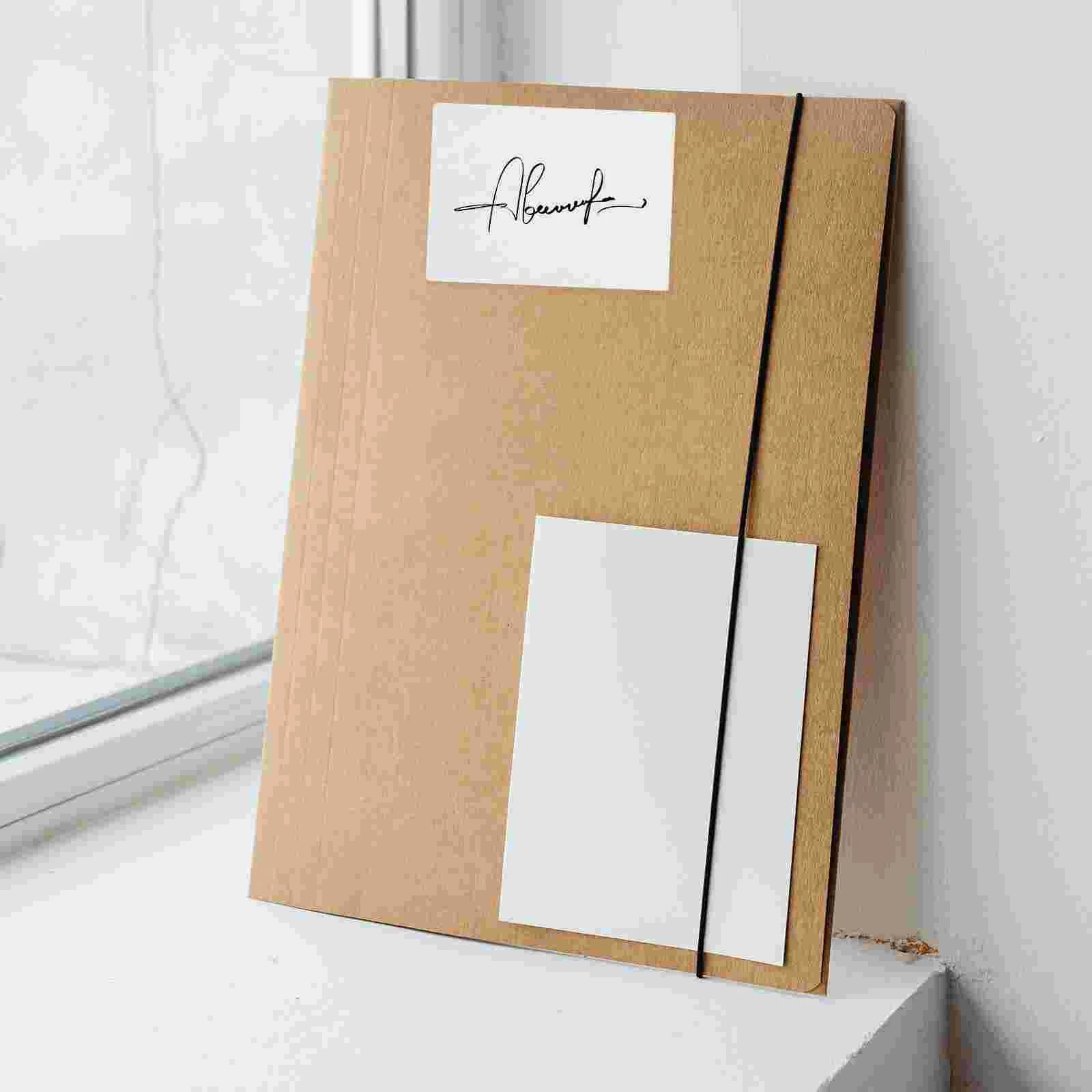 120 Pcs Large White Adhesive Labels Blank Stickers Write On Tags For Boxes Mailing Packages Filing Products Rectangle Paper Name
