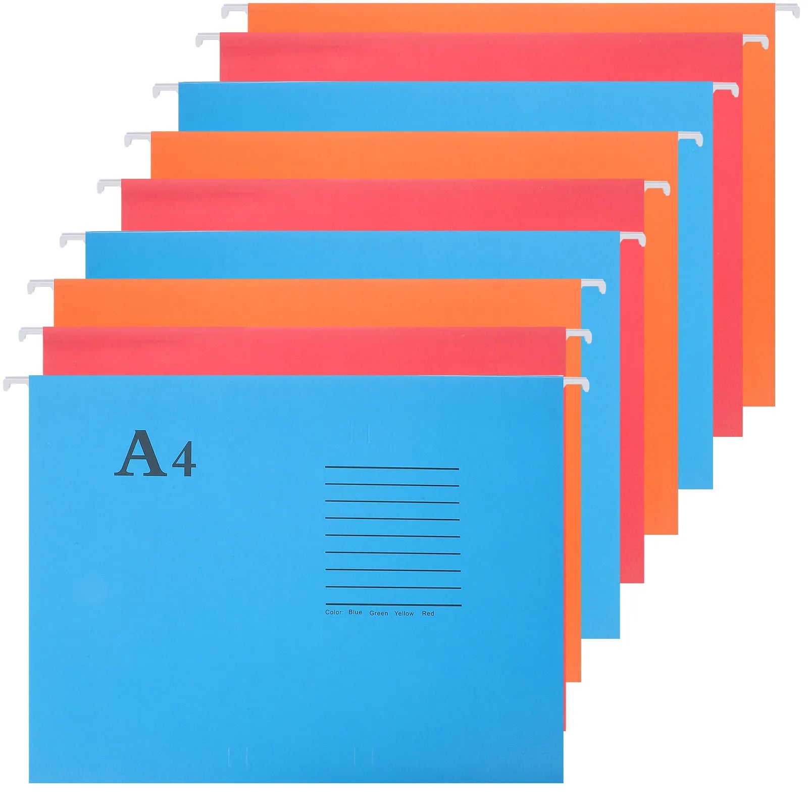 10Pcs A4 File Folder Hanging File Holder Suspension Organizer Colorful Office Document Storage Wide Archive