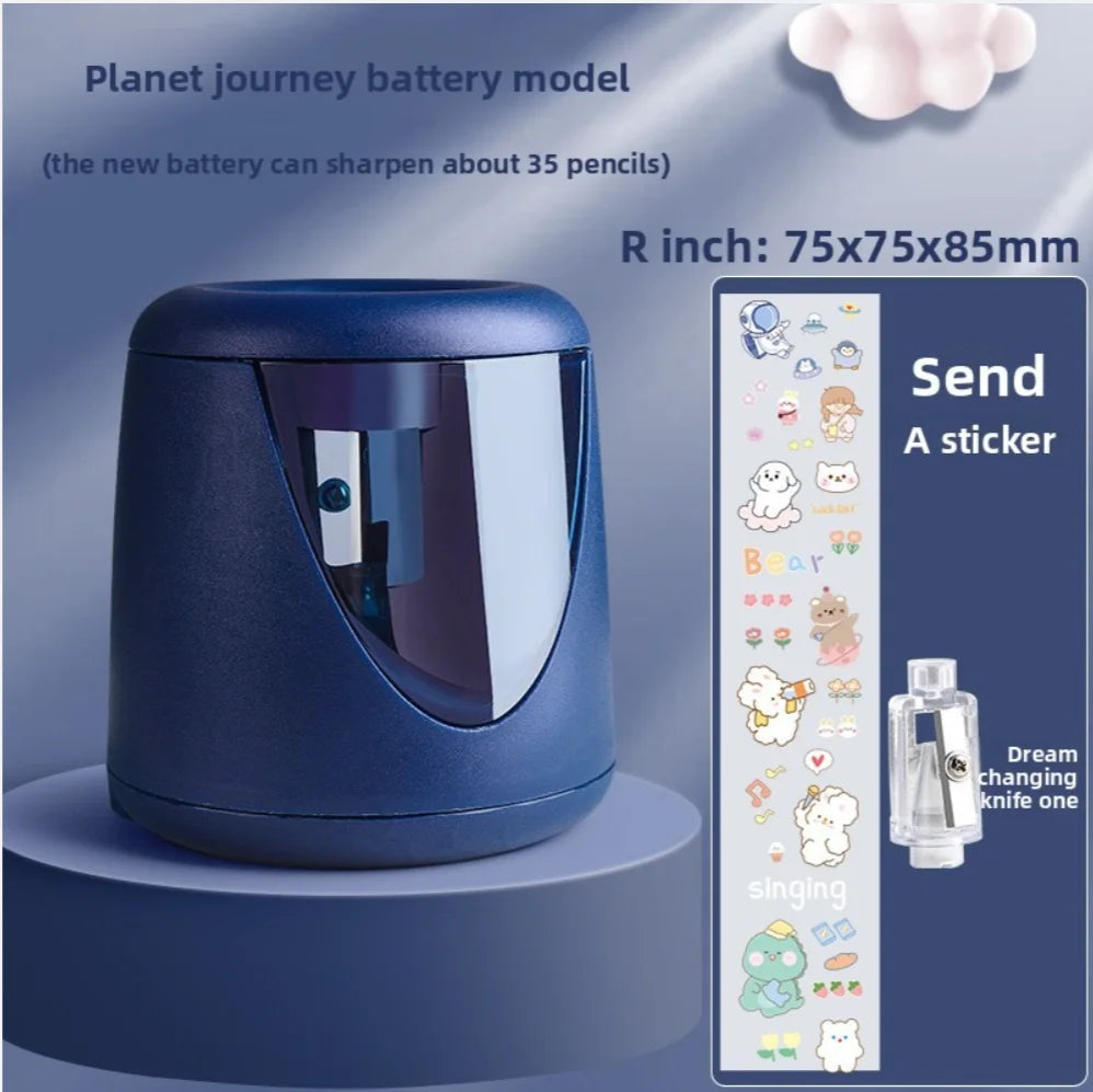 Automatic electric pencil sharpener battery kawaii cute stationery for office, student and school supplies