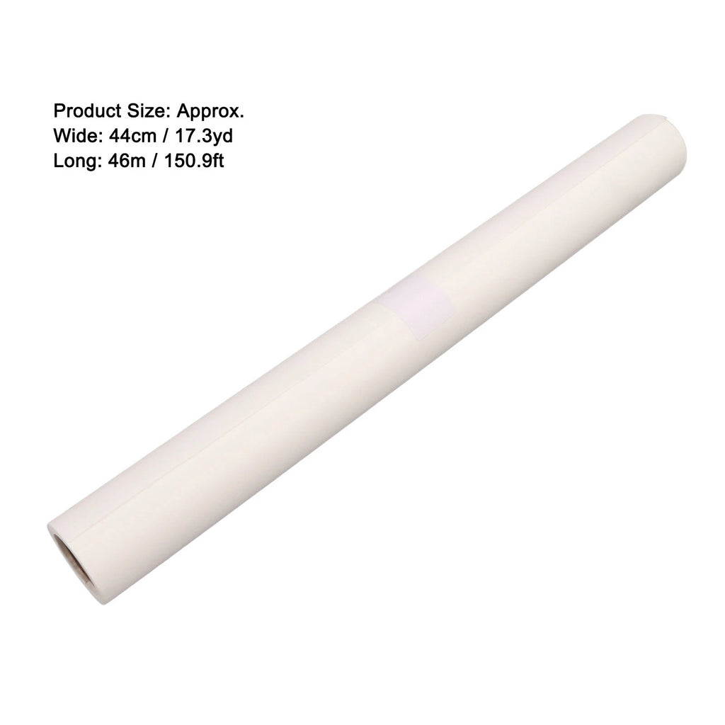Drafting Paper 18in 44cm Wide Tracing Paper Roll White High Transparency Clear Ink Absorption Pattern Paper for Sewing Drafting