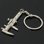 Mini Metal Ruler Vernier Caliper Portable 0-40mm keychain Measuring Gauging Tools Car Turbo key Chain Ring Ruler Caliper