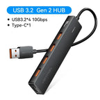 Vention Usb Hub 4 Port ABS Hub USB 3.2 10Gbps for Laptop Multi Splitter Adapter For Xiaomi Macbook PC Computer Accessories