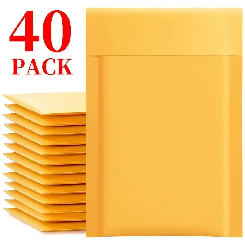 Kraft Bubble Mailers Envelopes Bags Waterproof Different Specifications Mailing Envelopes for Business Gift Packaging 40-10PCS