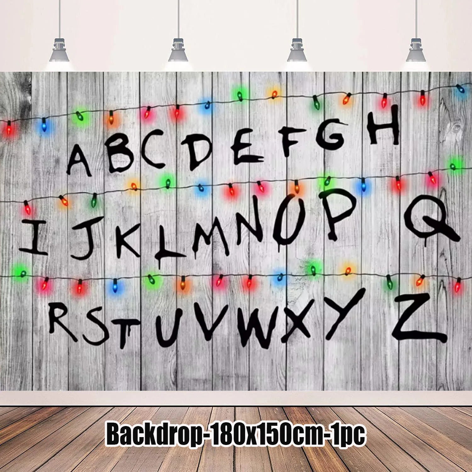 Stranger Theme Birthday Party Tableware Decoration American TV Paper Plate Napkin Banner Lights Alphabet Backdrops Kids Supplies