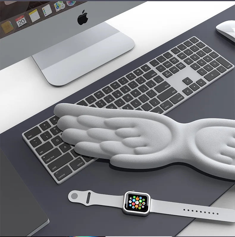Mechanical Keyboard, Mouse, Wrist Rest, Computer Keyboard, Laptop, Angel Wing, Memory Foam, Mouse Pad Wrist Support