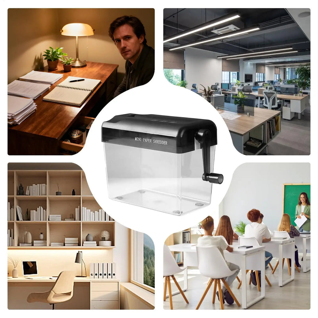 Small Paper Shredder Manual Document Shredder Household Paper Shredding Solution Household Small Mini Paper Shredder Tool