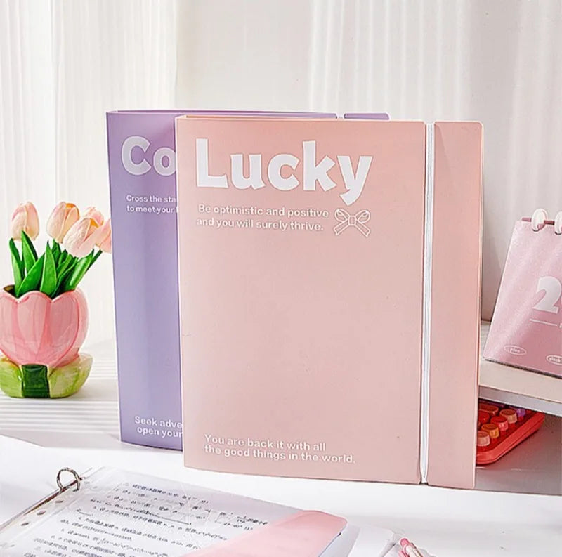 A4 Expanding File Folder with 4 Detachable Inner Pockets 3-Hole Binder for School Office Document Organizer Supplies Stationery