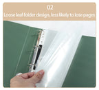 Clear PP A4 File Folder 4-Hole D-Ring Punch Binder Quick-Lock Lever Arch File - Hanging File Folders for Organizing