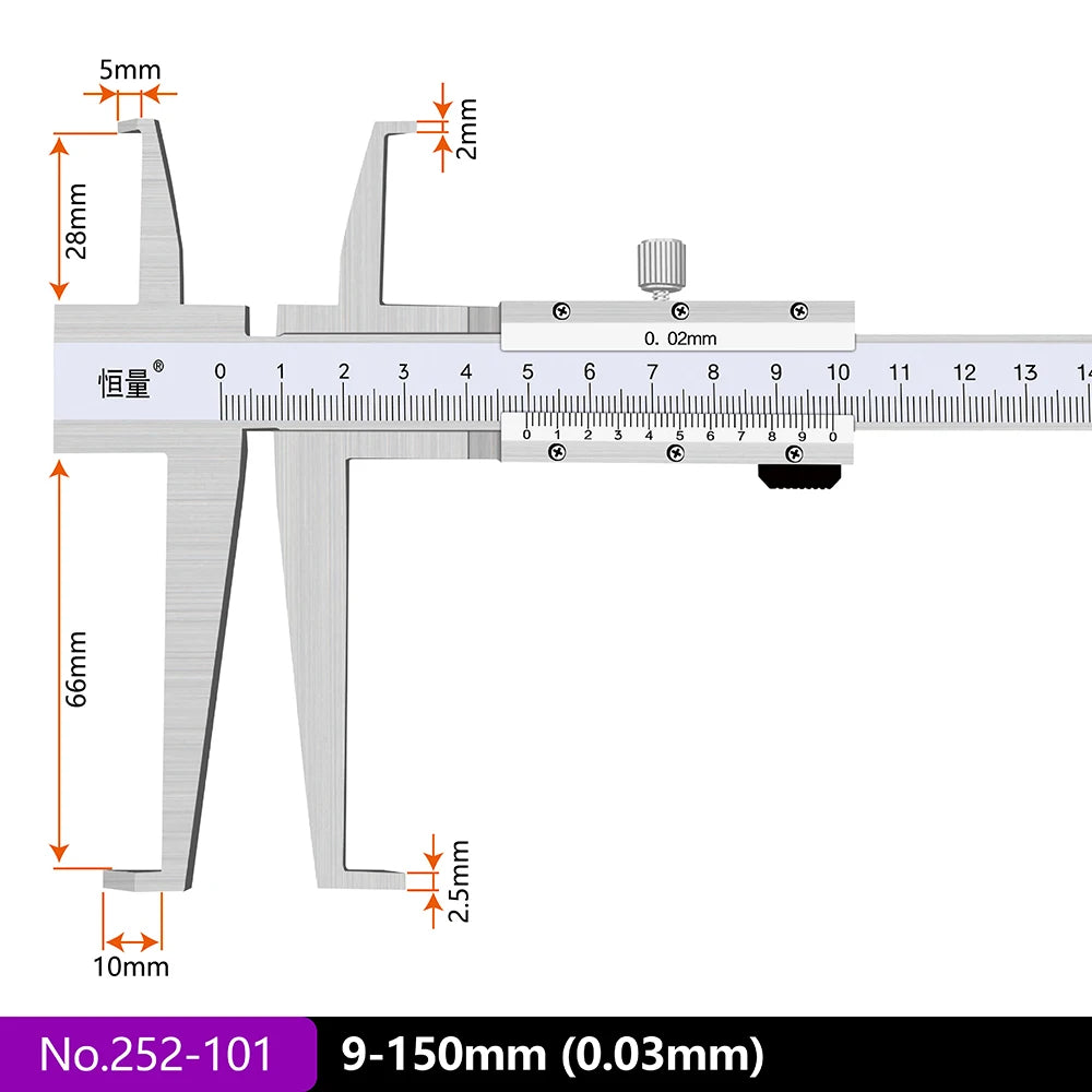 Double Inner Groove Vernier Digital Caliper 0.01mm Inner Groove Electronic Vernier Caliper Inner Hole Diameter Measurement Tool
