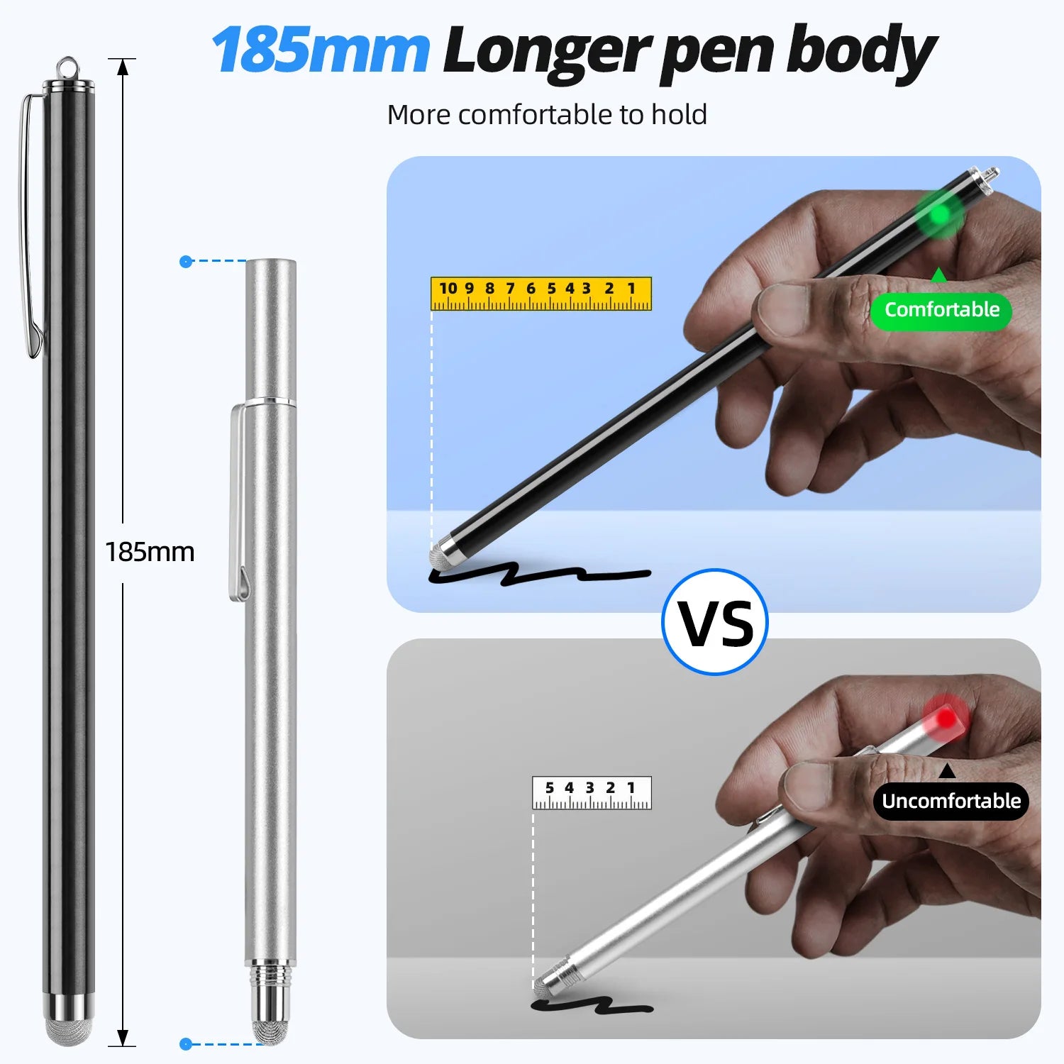 Long Stylus Pen 18.5M Capacitive Tablet Touch Screen Pencil For iPhone Samsung iPad Universal Android Phone Drawing Touch Pencil