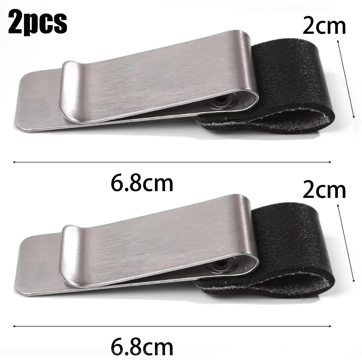 6-1PCS Stainless Steel Leather Pen Holder Pencil Clamps Notebook Bookmark Practical Organizer Clip Pen Holder Office Stationary