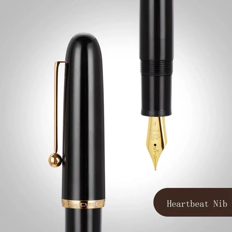 1pc Jinhao 9016/9013 Acrylic Fountain Pen Dadao Series Transparent Brown EF/F/M Nib with Large Capacity Ink Converter