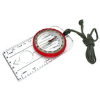 Orienteering Compass Lanyard Waterproof 360-degree Rotating Dial Luminous Display Magnifying Glass Map Scale Camping Compass