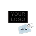1PC 8x5cm Custom Name Tags Embroidered Patch Personalized Stripes Badge Number  Text Badge Iron On Backing Hook & Loop Backing